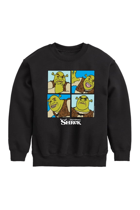 - Shrek Grid - Toddler & Youth Crewneck Fleece Sweatshirt
