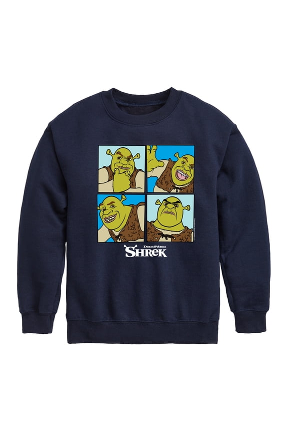 - Shrek Grid - Toddler & Youth Crewneck Fleece Sweatshirt