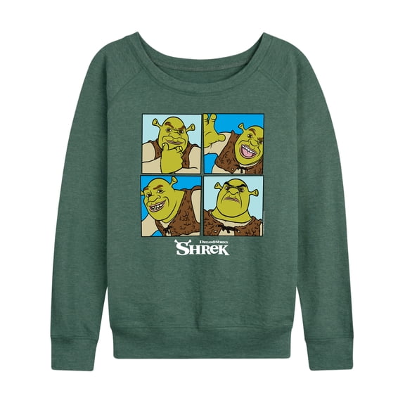Shrek - Many Faces of Shrek - Women's Lightweight French Terry Long Sleeve Shirt