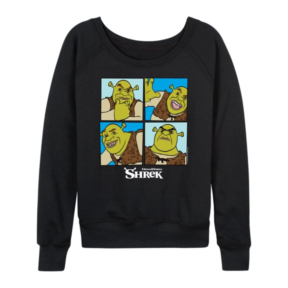 Shrek - Many Faces of Shrek - Women's Lightweight French Terry Long Sleeve Shirt