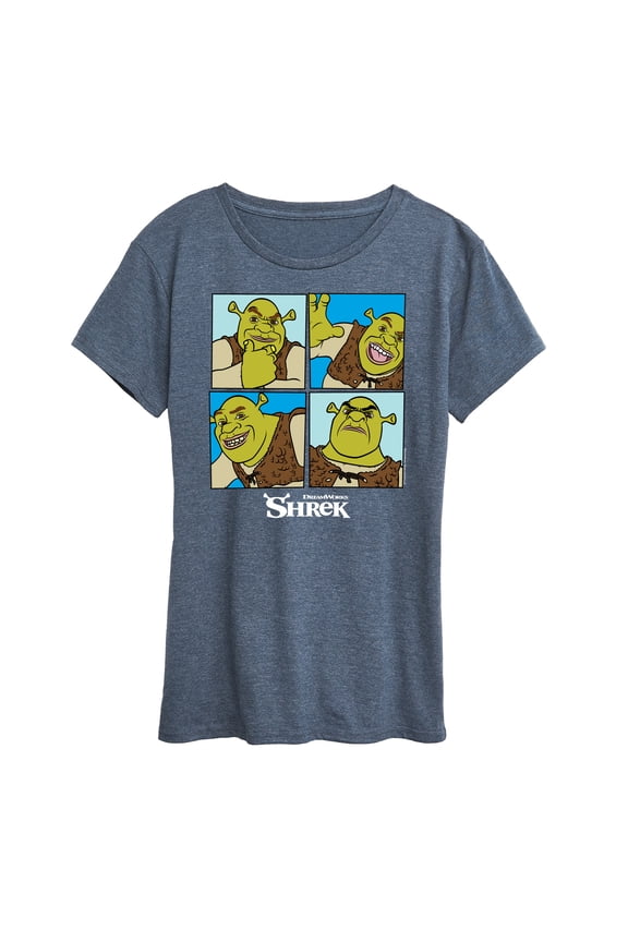 - Many Faces of Shrek - Women's Short Sleeve Graphic T-Shirt