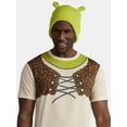 thumbnail image 1 of Shrek, Men's & Big Men's Graphic Halloween Cosplay T-Shirt and Matching Character Beanie, Sizes XS-3XL, 1 of 6