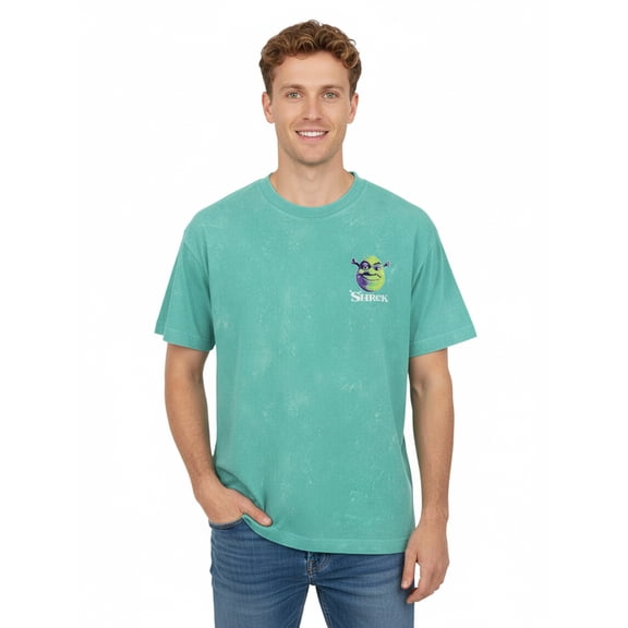 Shrek Men's & Big Men's Front & Back Graphic T-Shirt, Head Logo, Sizes S–3XL