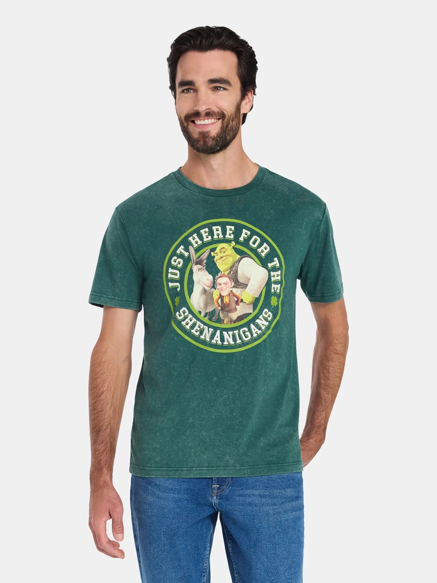 Shrek Men's and Big Men's St. Patrick's Day Graphic Tee, Sizes XS-5XL
