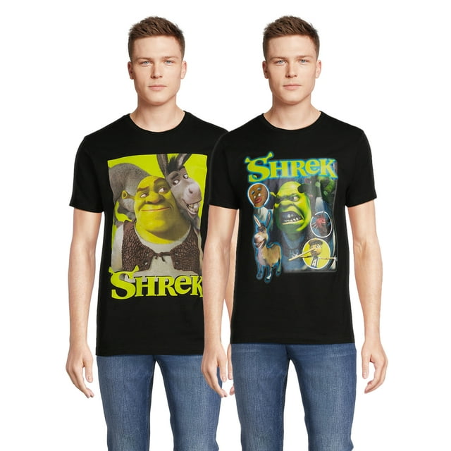 Shrek Men’s and Big Men’s Graphic T-Shirts, 2-Pack, Sizes S-3XL ...