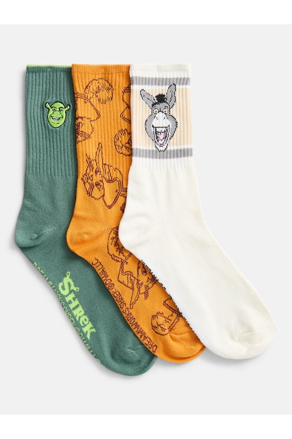 Men's Crew Socks, 3-Pack, Shoe Sizes 8-12