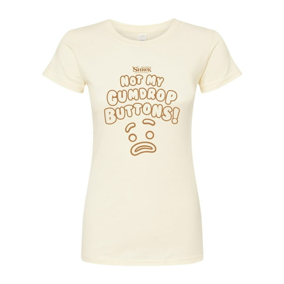 Shrek - Not My Gumdrop Buttons - Gingerbread Man - Juniors Fitted Graphic T-Shirt