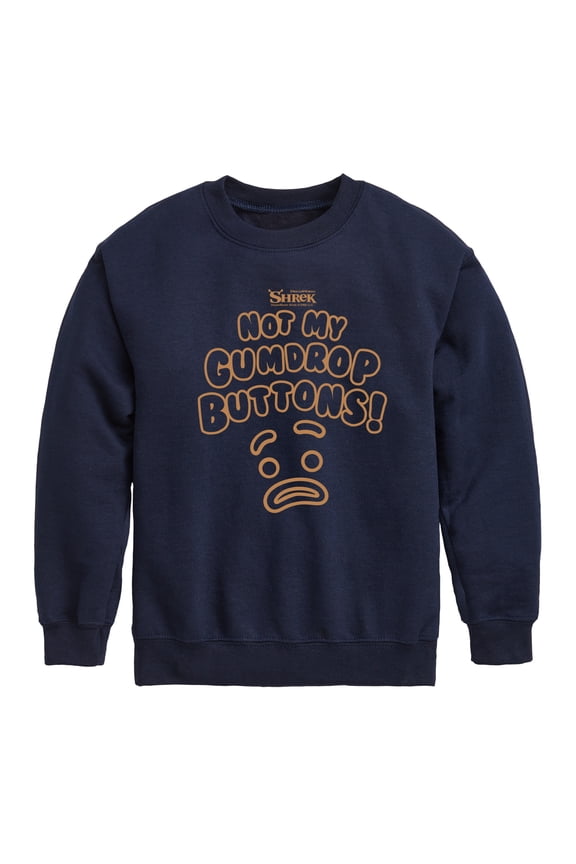 - Not My Gumdrop Buttons - Toddler & Youth Crewneck Fleece Sweatshirt