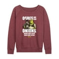 thumbnail image 1 of Shrek - Ogres Are Like Onions - Women's Lightweight French Terry Long Sleeve Shirt, 1 of 5