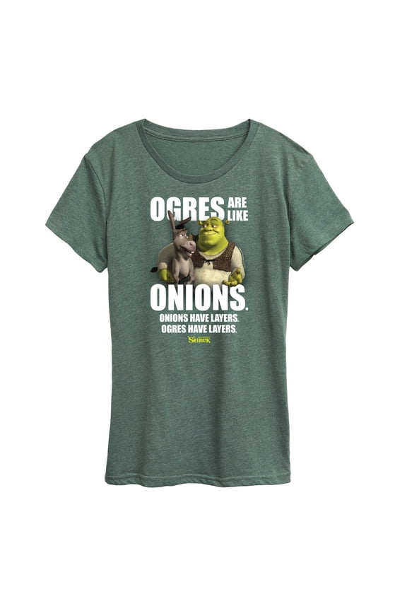 - Ogres Are Like Onions - Women's Short Sleeve Graphic T-Shirt
