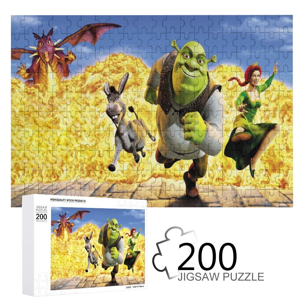 Shrek Puzzle - 200 Pieces Jigsaw Puzzles for Adults, Families, Or Kids ...