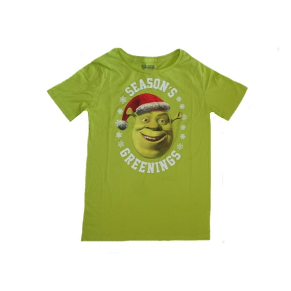 Shrek Season Greeting Junior Women' T-Shirt Tee Holiday