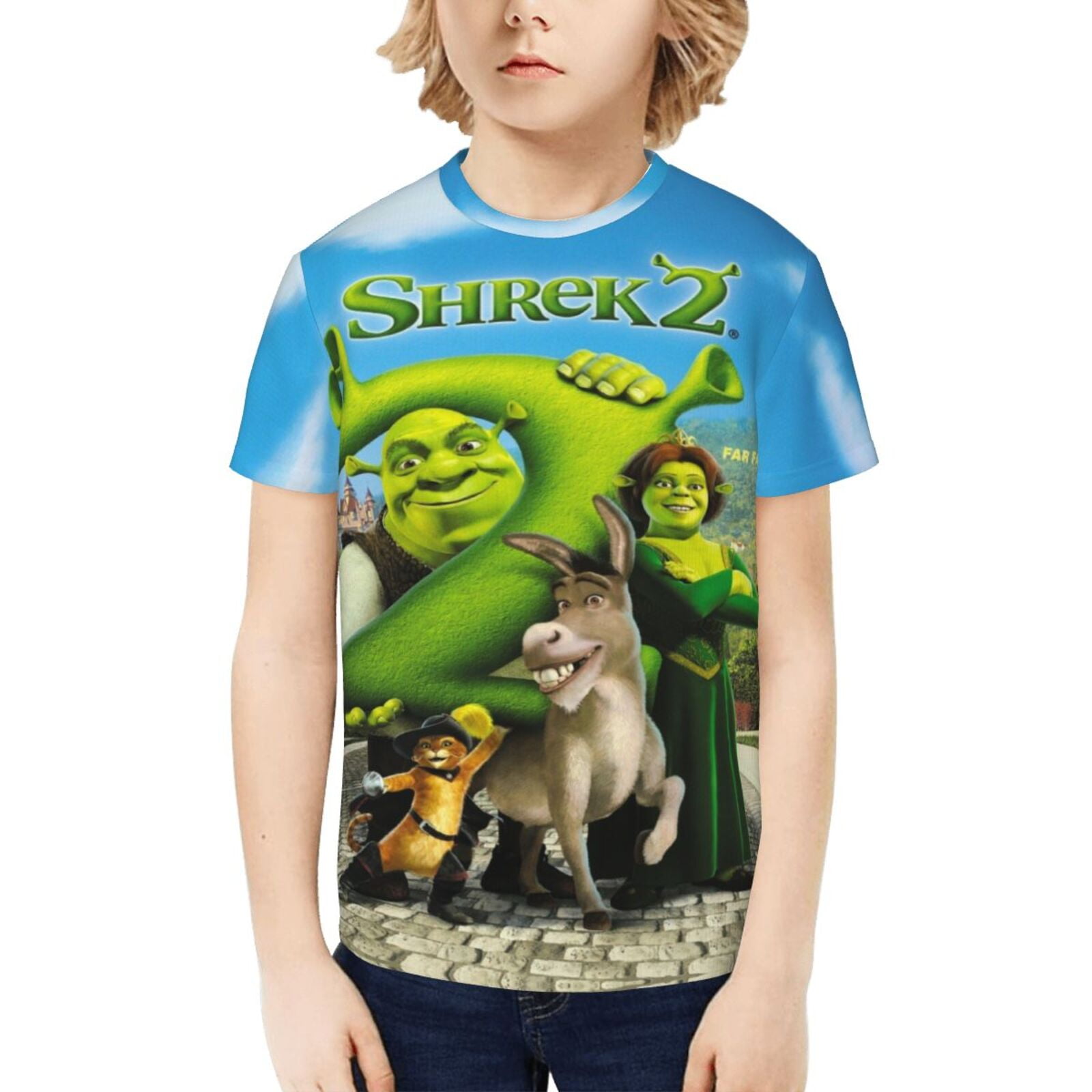 Shrek Shirt For Boys Girls Funny 3d Graphic Printed Short Sleeves T ...