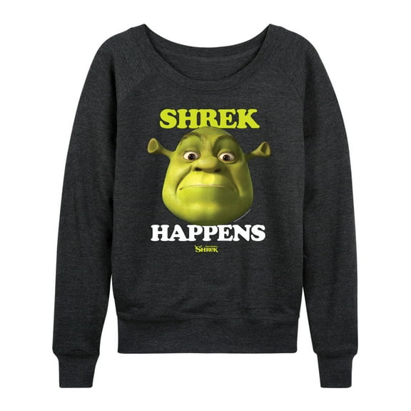 Shrek - Shrek Happens Meme - Women's Lightweight French Terry Long Sleeve Shirt