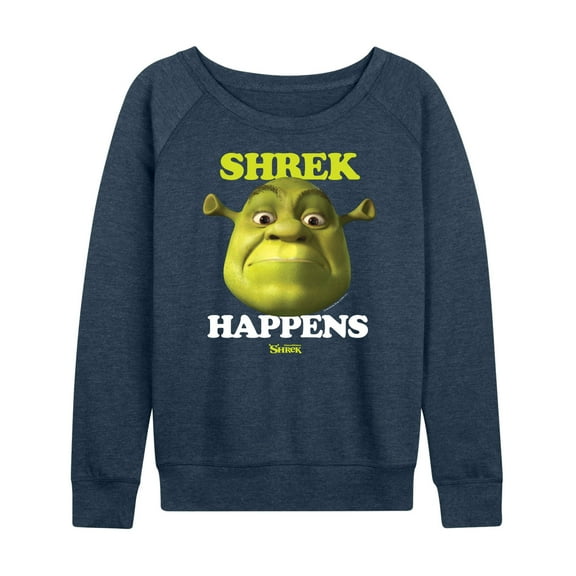 Shrek - Shrek Happens Meme - Women's Lightweight French Terry Long Sleeve Shirt