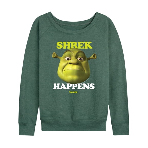 Shrek - Shrek Happens Meme - Women's Lightweight French Terry Long Sleeve Shirt