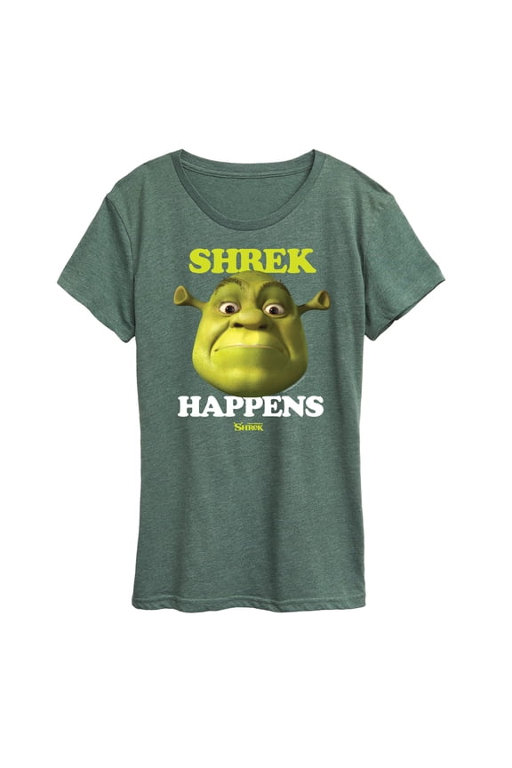 - Shrek Happens Meme - Women's Short Sleeve Graphic T-Shirt