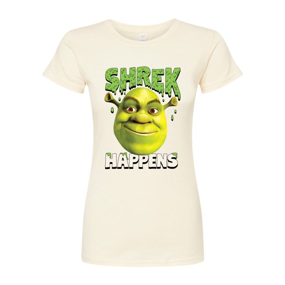 Shrek - Shrek Happens - Slime Dripping - Juniors Fitted Graphic T-Shirt