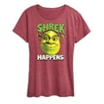 thumbnail image 1 of Shrek - Shrek Happens - Women's Short Sleeve Graphic T-Shirt, 1 of 5