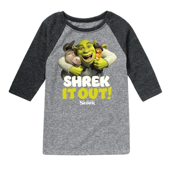 Shrek - Shrek It Out - Toddler & Youth Raglan Graphic T-Shirt