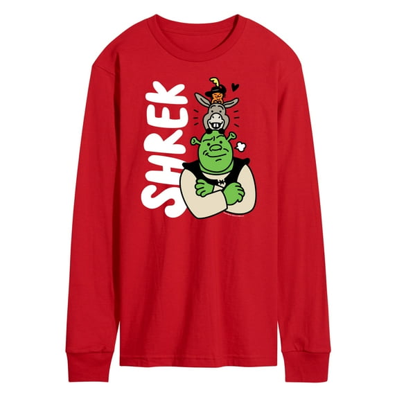 Shrek - Shrek Stacked Characters - Men's Long Sleeve T-Shirt