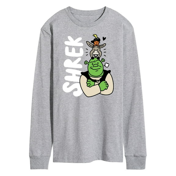Shrek - Shrek Stacked Characters - Men's Long Sleeve T-Shirt