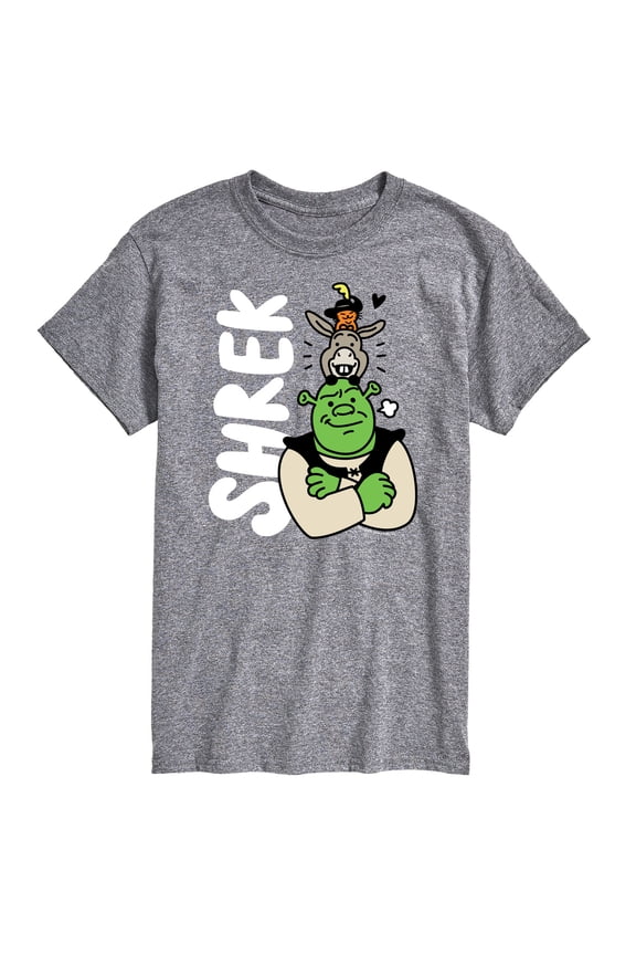 - Shrek Stacked Characters - Men's Short Sleeve Graphic T-Shirt