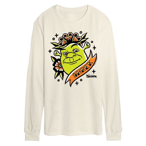 Shrek - Shrek Tattoo Portrait - Men's Long Sleeve Graphic T-Shirt
