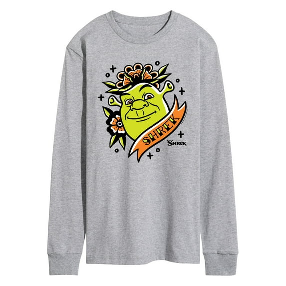 Shrek - Shrek Tattoo Portrait - Men's Long Sleeve Graphic T-Shirt