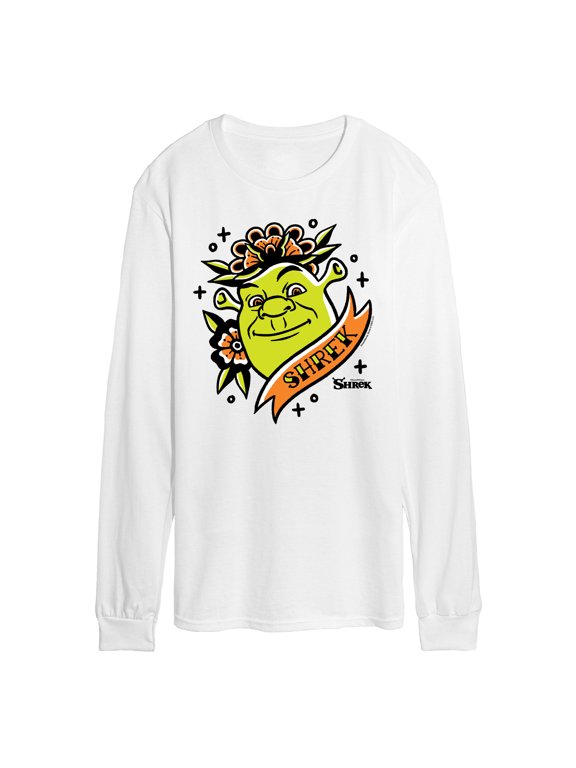 - Shrek Tattoo Portrait Men's Long Sleeve Graphic T-Shirt