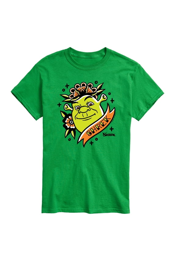 - Shrek Tattoo Portrait - Men's Short Sleeve Graphic T-Shirt
