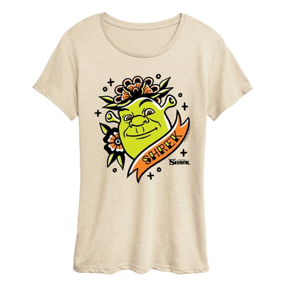 Shrek - Shrek Tattoo Portrait - Women's Short Sleeve Graphic T-Shirt