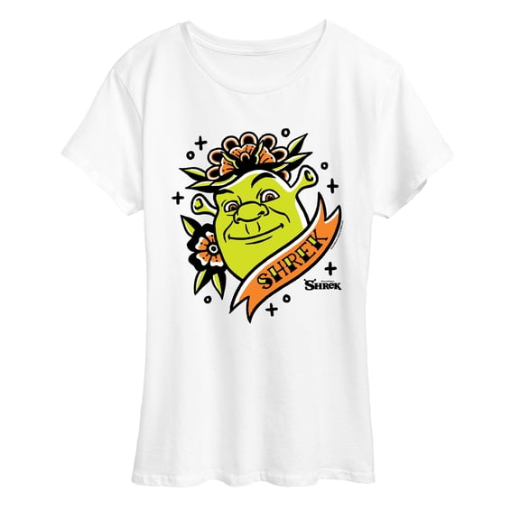 Shrek - Shrek Tattoo Portrait - Women's Short Sleeve Graphic T-Shirt
