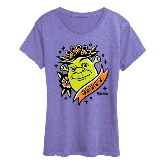Shrek - Shrek Tattoo Portrait - Women's Short Sleeve Graphic T-Shirt