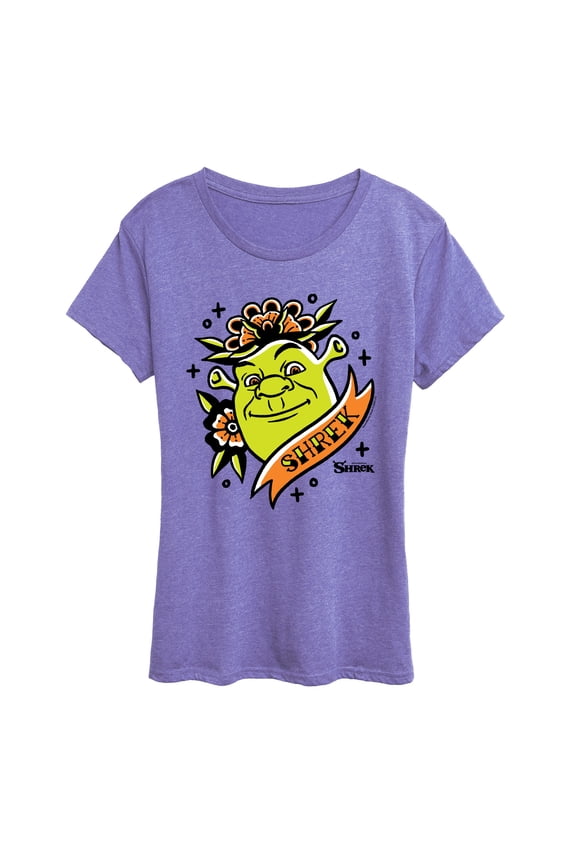 - Shrek Tattoo Portrait - Women's Short Sleeve Graphic T-Shirt