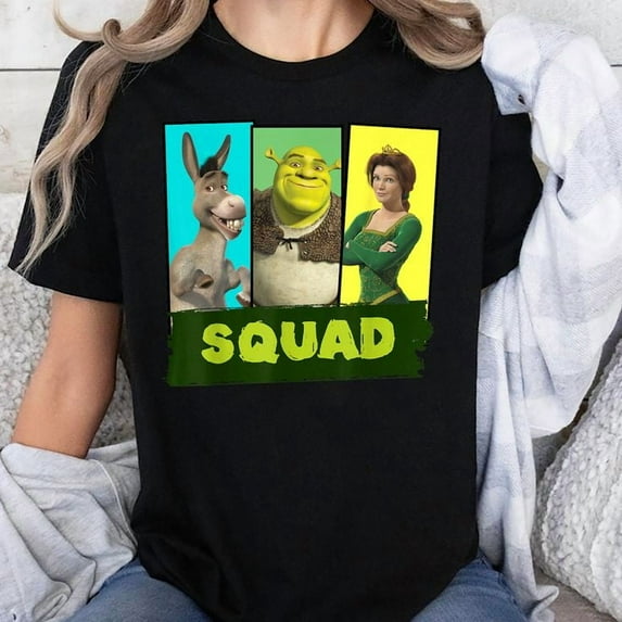 Shrek Squad Group Shot Panel Lineup Poster T-Shirt Unisex, Sizes S-5XL, Tbun