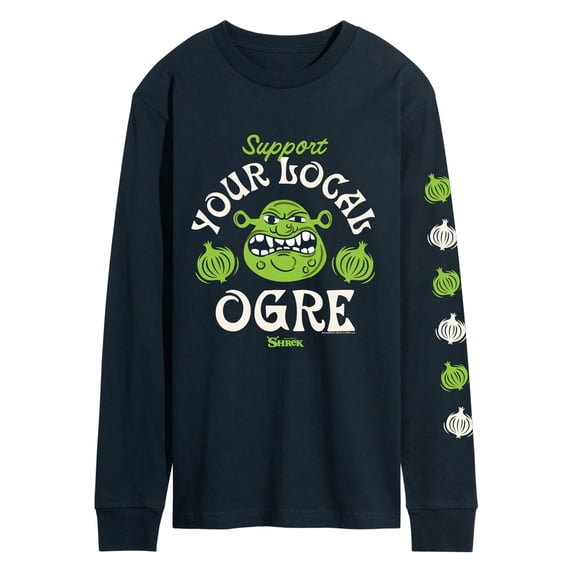 Shrek - Support Local Ogre Men's Long Sleeve Graphic T-Shirt