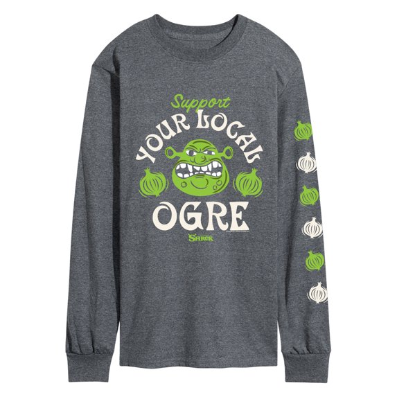 Shrek - Support Local Ogre Men's Long Sleeve Graphic T-Shirt