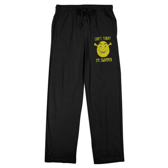 Shrek Swamped Men's Black Sleep Pajama Pants-Small