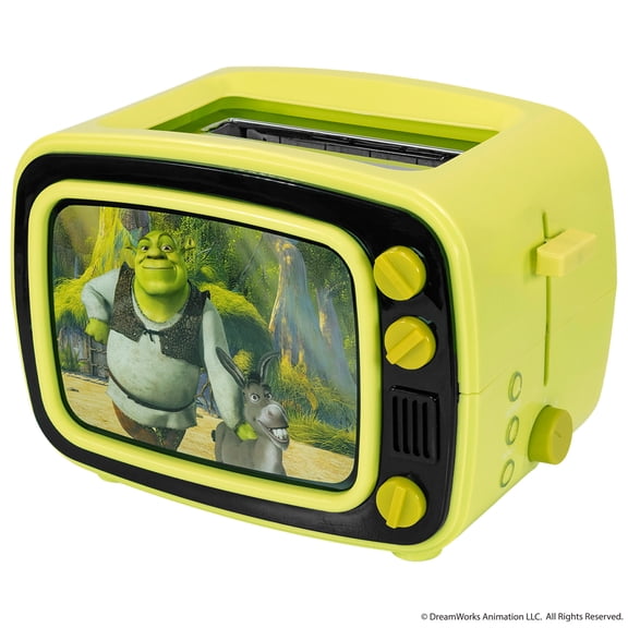Uncanny Brands Shrek Retro TV Toaster, 2-Slice Toaster with Light-Up Frame