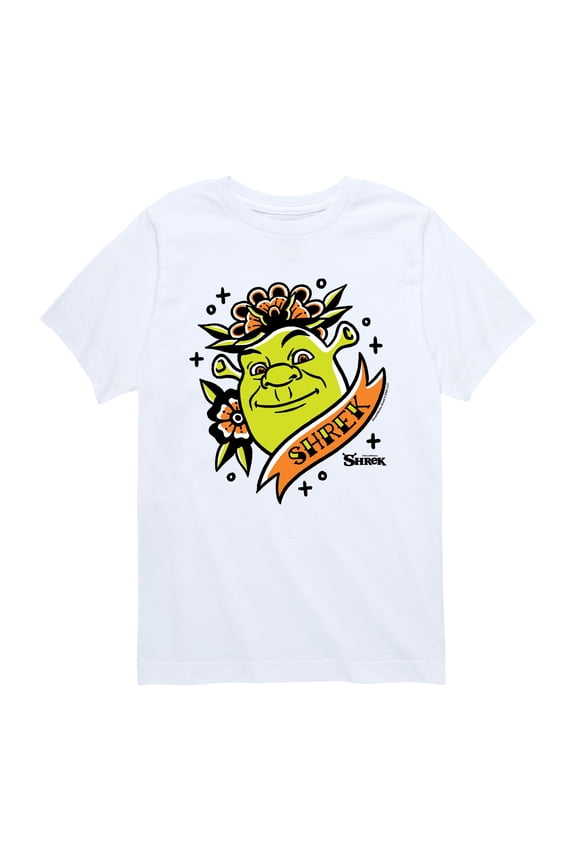 - Tattoo Portrait - Youth Boys Short Sleeve Graphic T-Shirt