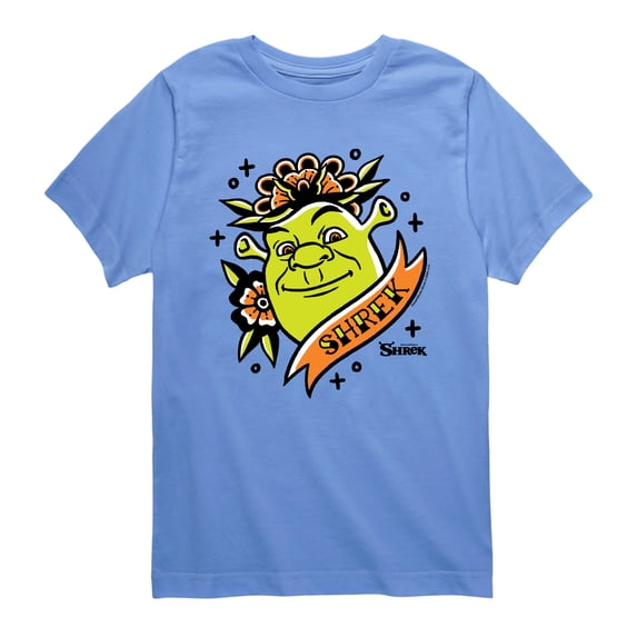 Shrek - Tattoo Portrait - Youth Boys Short Sleeve Graphic T-Shirt
