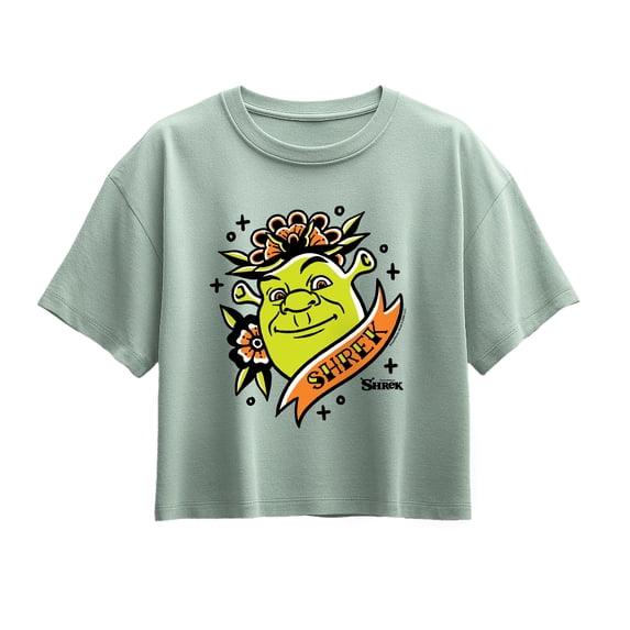 Shrek - Tattoo Portrait - Youth Girls Boxy T-Shirt