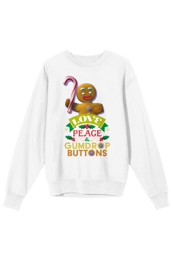 Shrek The Halls Gingerbread Man Sweatshirt For Women-Medium