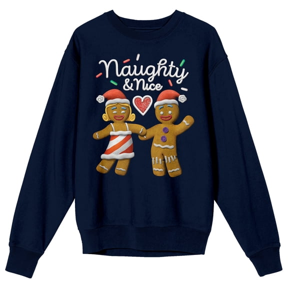 Shrek The Halls Gingerbread Man Sweatshirt for Men-Small