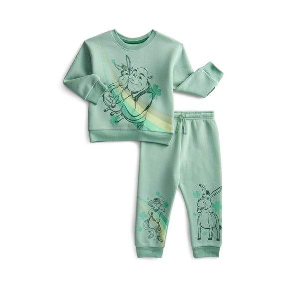 St Patrick’s Day Shrek Unisex Toddler Graphic Sweatshirt and Sweatpants Set, 2-Piece, Sizes 12M-5T