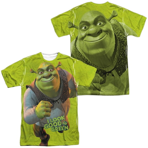 Shrek Trio Unisex Adult Sublimated Costume T Shirt (Front/Back), 3X-Large Multicolor