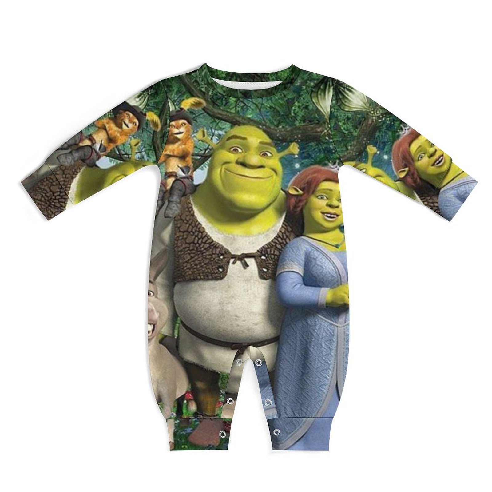 Shrek Unisex Baby Boy Girl Rompers Long Sleeve Infant Jumpsuits Babies