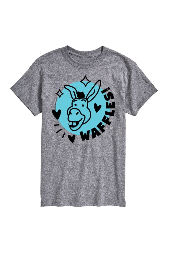 - Waffles Donkey - Men's Short Sleeve Graphic T-Shirt