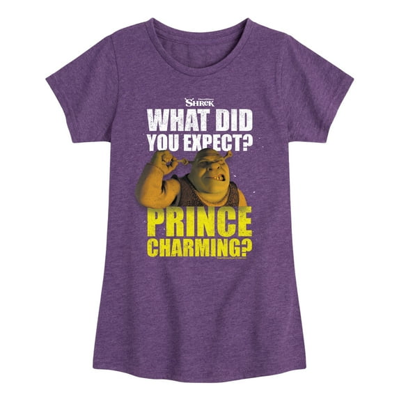 Shrek - What Did You Expect Prince Charming - Toddler & Youth Girls Short Sleeve Graphic T-Shirt